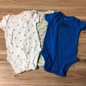 Lot of 3 Carter’s Short Sleeve Onesies